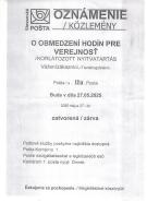 Oznámenie - Értesítés